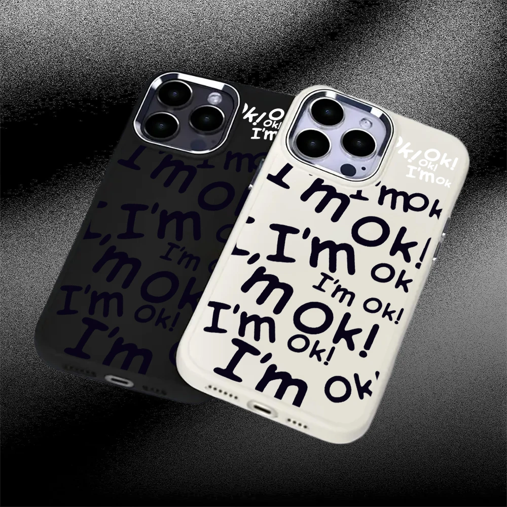

Чехол для телефона I am ok для iPhone 17 Pro Max/17 Pro/17/16/16 Pro/15/14/13/12/11/Pro/Plus – модный, эстетичный, в подарок другу