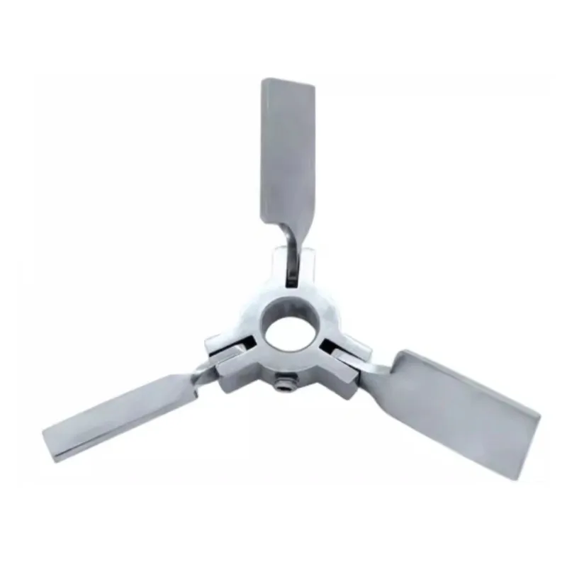 304 Stainless Steel Folding Mixing Paddle 150mm 3-Blade Foldable Stirrer Impeller For Narrow Mouth Container Lab Mixing