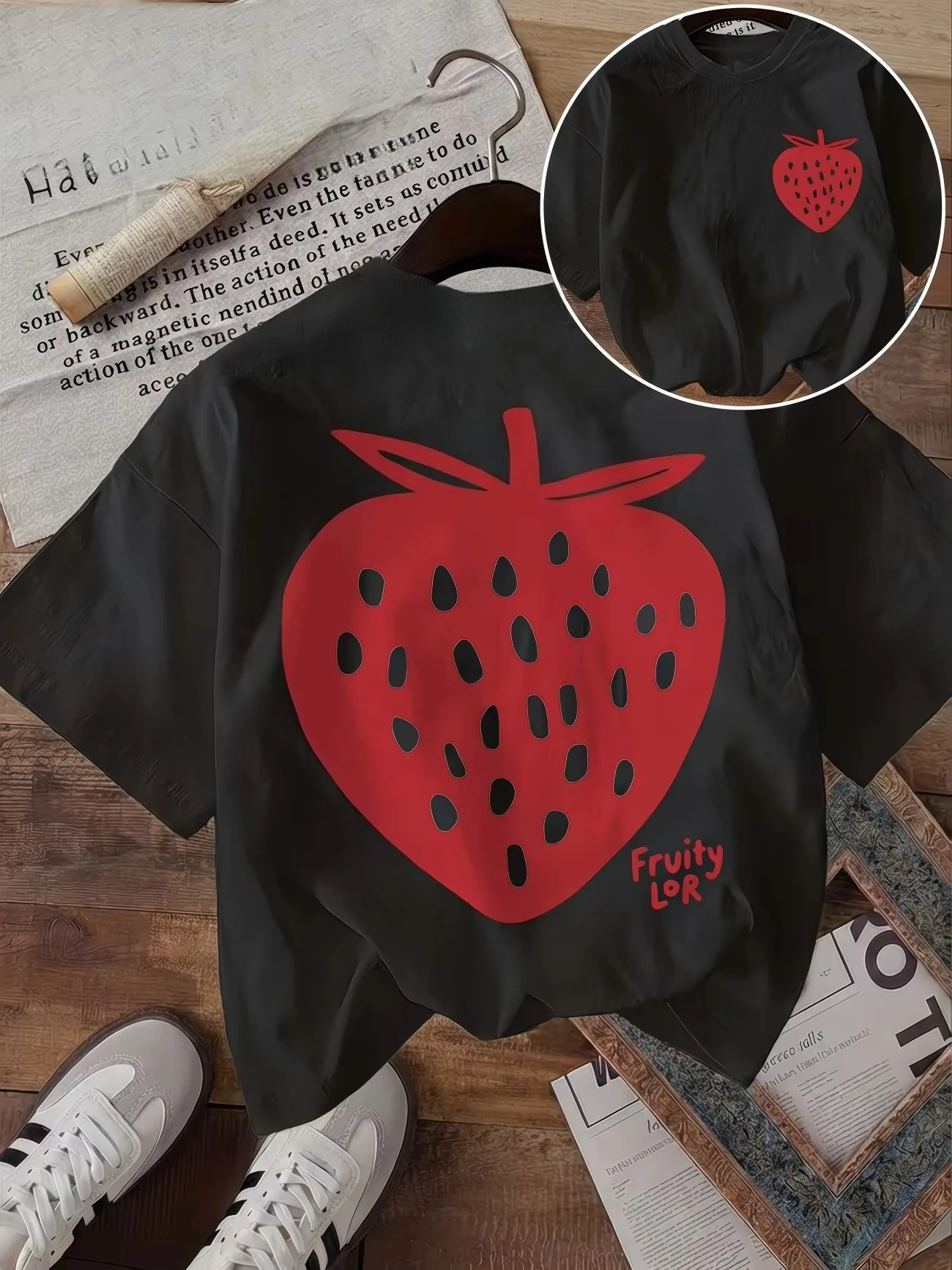 Vintage Strawberry Fruit Graph - Summer Clothing Vibes ulasan dan harga