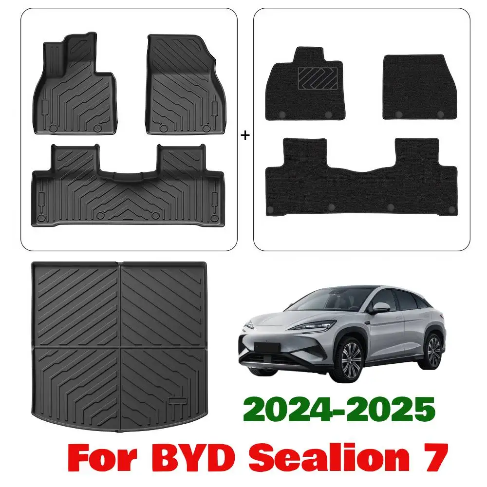 

TPE Car Floor Mats for BYD Sealion 7 2024 2025 All Weather Backrest Mats Trunk Mats Left Hand Driver for Sealion 7 2025