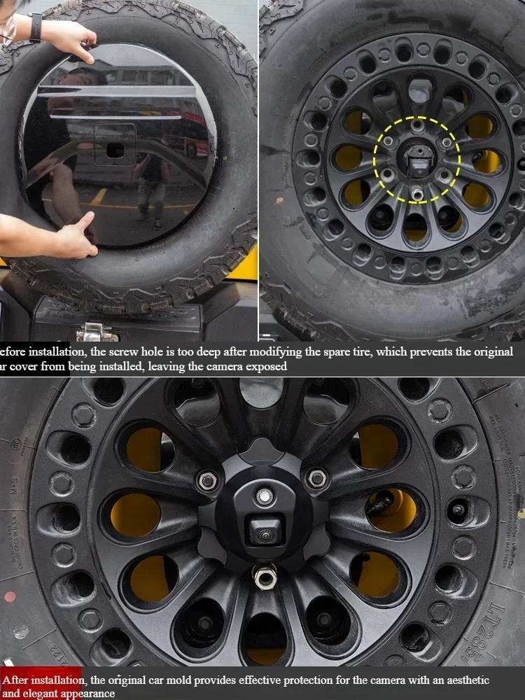 For Tank 300 forTank 500 Spare Tire Camera Protector Wheel Modification Protective Camera Head Protector