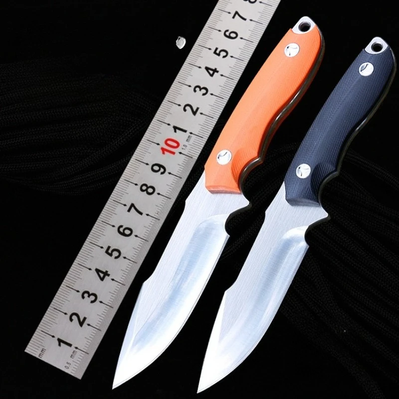 

Multifunctional Small Straight Camping Outdoor Pocket Knife Fixed D2 Blade Hunting Survival Tactical Utility Knives CNC Tools