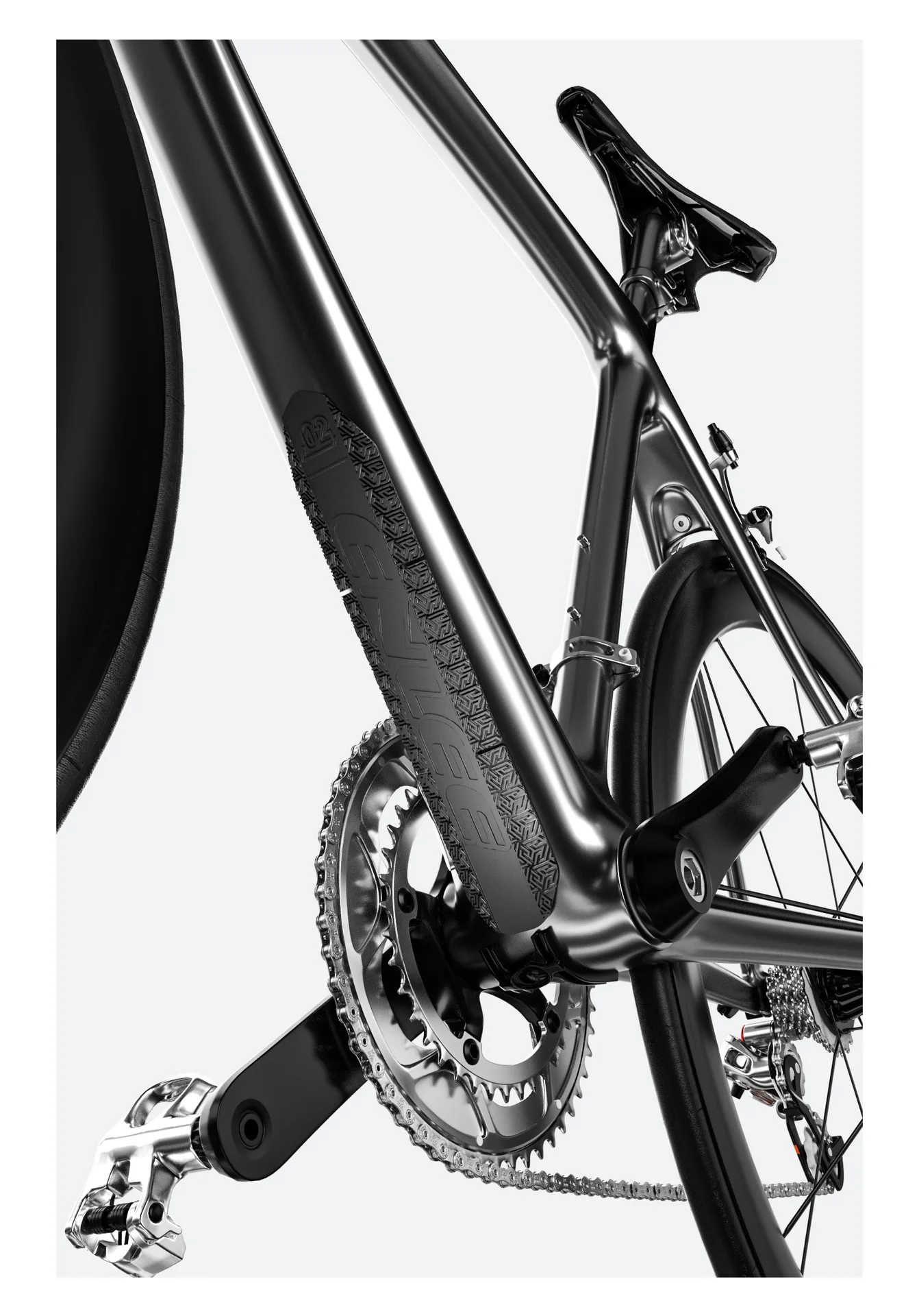 ENLEE Mountainbike-Rahmenschutz, Unterrohr-Aufkleber, Silikon, 3 m, Bodenaufkleber, kollisionssicher, wasserdichte Schutzplatte – Detail 12