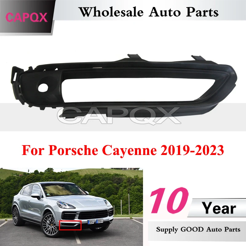 

9Y0807675 9Y0807676 Front Bumper Grille Mat For Porsche Cayenne 2019-2023 Radar Hole Decorative Frame Front Bumper Trim Panel
