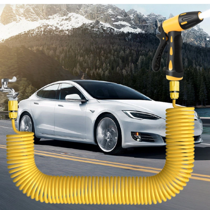 

1set 20M Extension Hose Water Hose for Pressure Cleaner Telescopic Water Pipe with High-pressure Nozzle Car Washing Tool