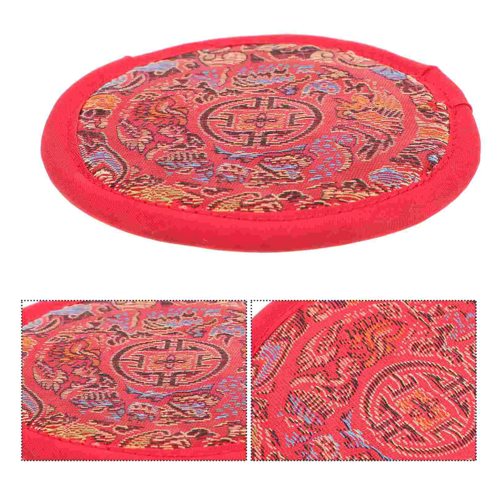 Supplies Buddha Sound Bowl Cushion Tibetan Singing Pad Pillow Vintage Mat