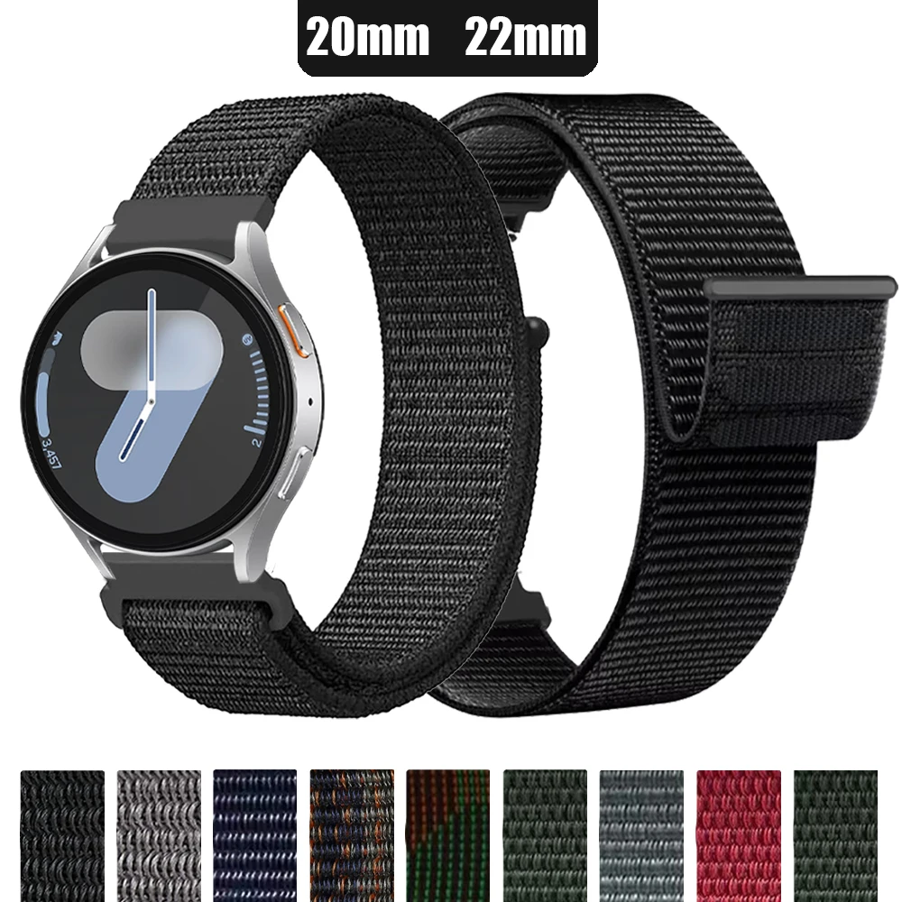 20 mm 22 mm geflochtenes Band für Samsung Galaxy Watch 7 6 5 4 3/Classic/Gear Nylonarmband für Huawei Watch 5/GT 5 4 Atmungsaktives Armband
