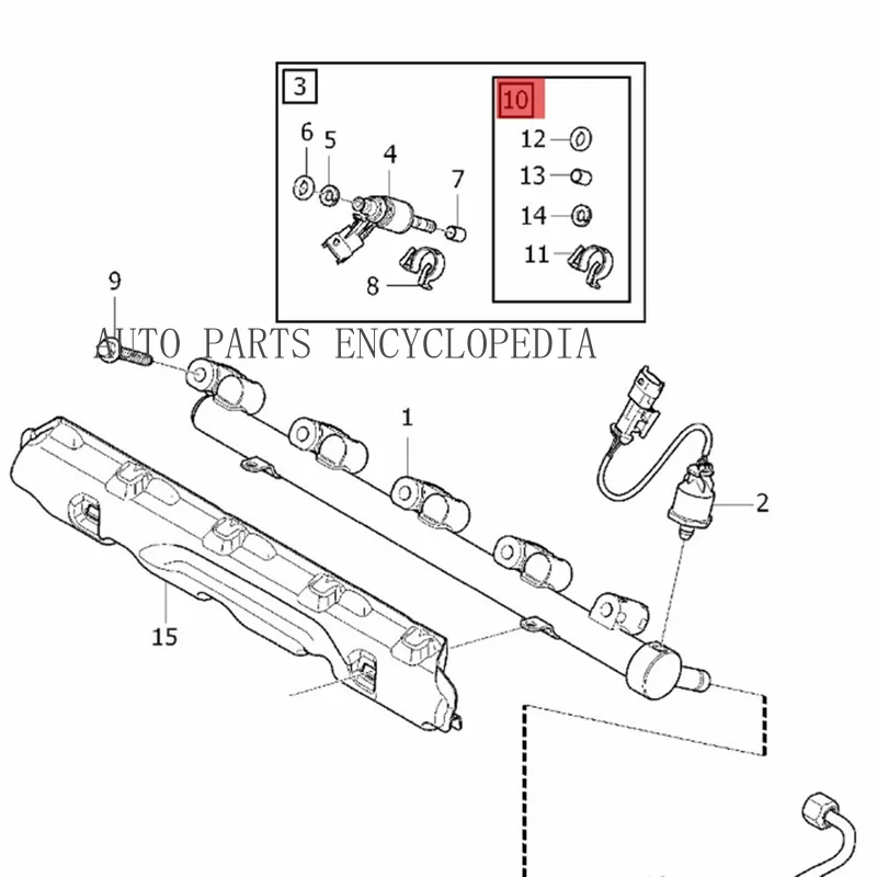 RRR+  Fuel Injector O-Ring Kit 31359969 For Volvo S60 S80 V60 V70 XC60 2.0