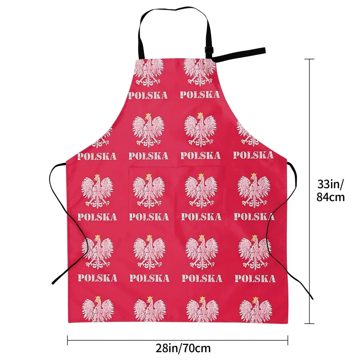 Vintage Poland Polish Flag - Polish Eagle Aprons Chef Cooking Cuisine Tablier Bib Kitchen Cleaning Pinafore for Women Men