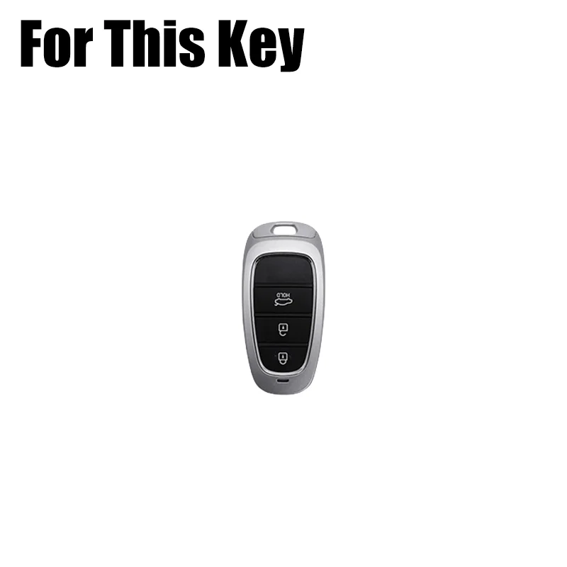 Z+ Zinc Alloy TPU Car Remote Key Fob Case Cover For Hyundai Sonata Santa Fe Tucson