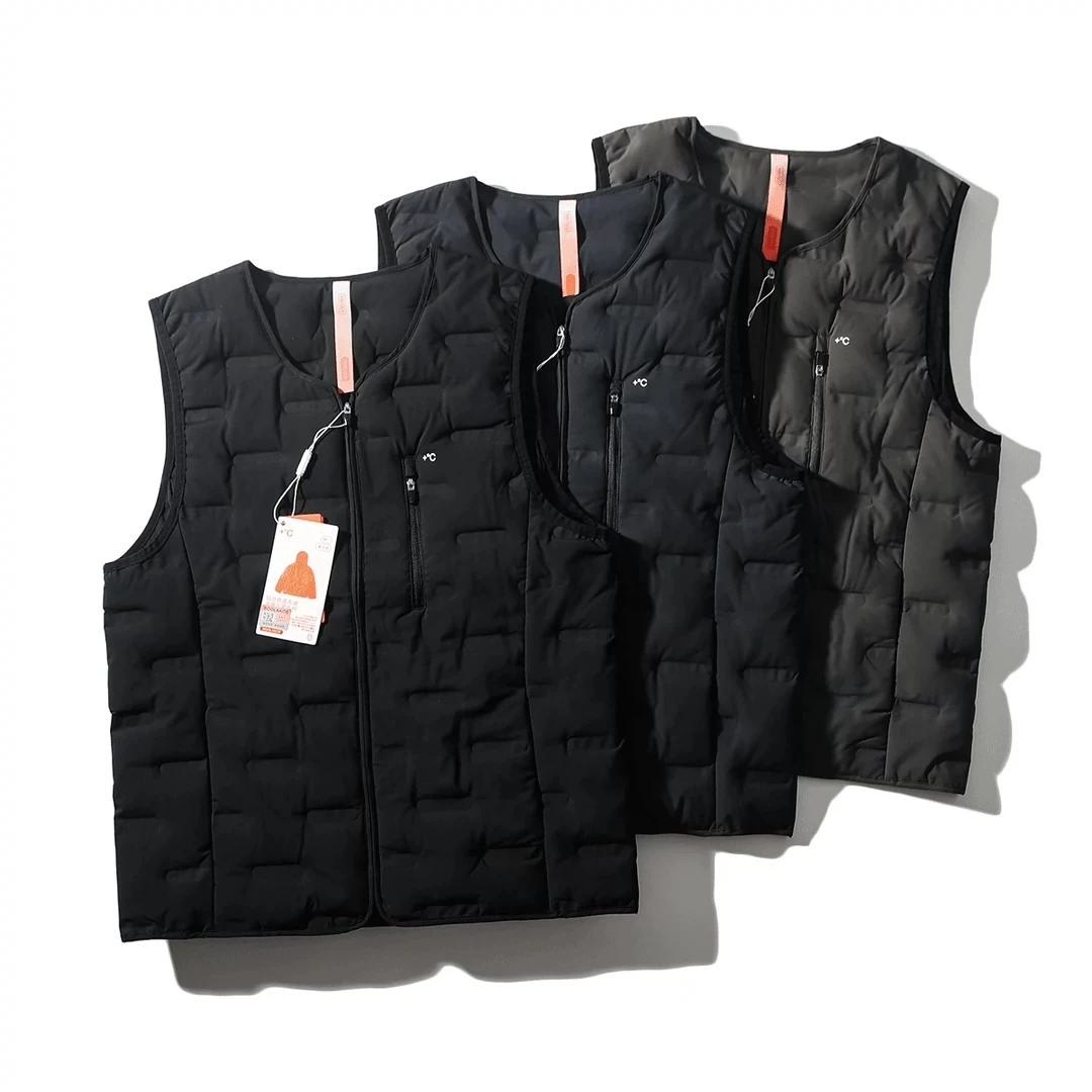 

New National Stand Du down Vest Couple Sle Windproof Warmth Cozy Goose down Vest Stand Faion Urban Casual