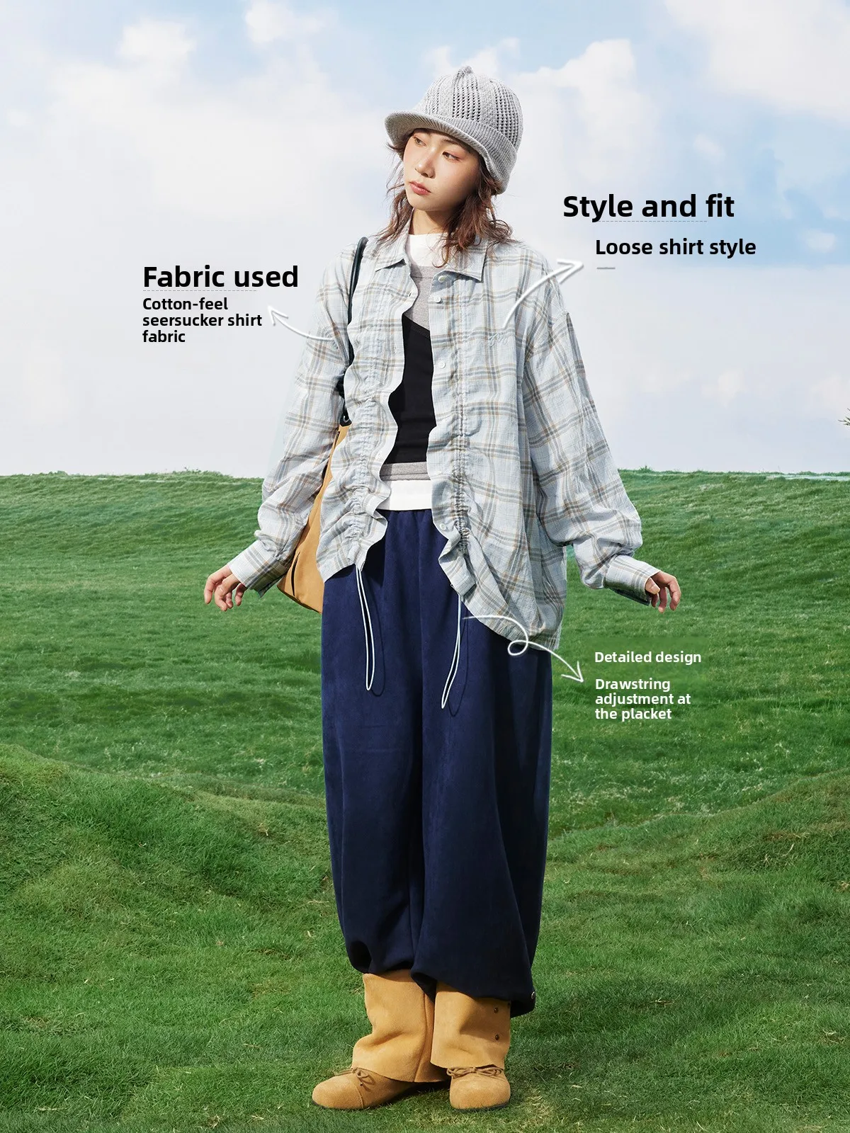 

Японская свободная хлопковая рубашка-накидка Maood с эффектом пузырьков, прозрачная, на шнурке, для женщин, дышащая, комфортная