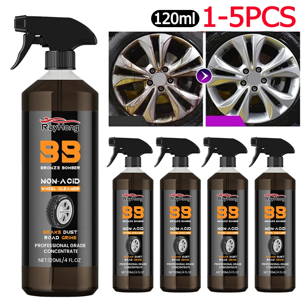 120ml Automobile Wheel Cleaner Car Detailing Brake Dust Remover Powerful Brake Cleaner Spray for Cleaning Wheels and Tires