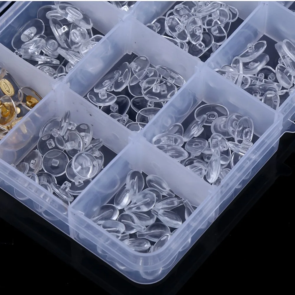 

150 пар мягких носовых подушечек для очков из ПВХ, силиконовая воздушная камера, пластиковый чехол для хранения, комплект для ремонта носовых подушечек, противоскользящие носоупоры