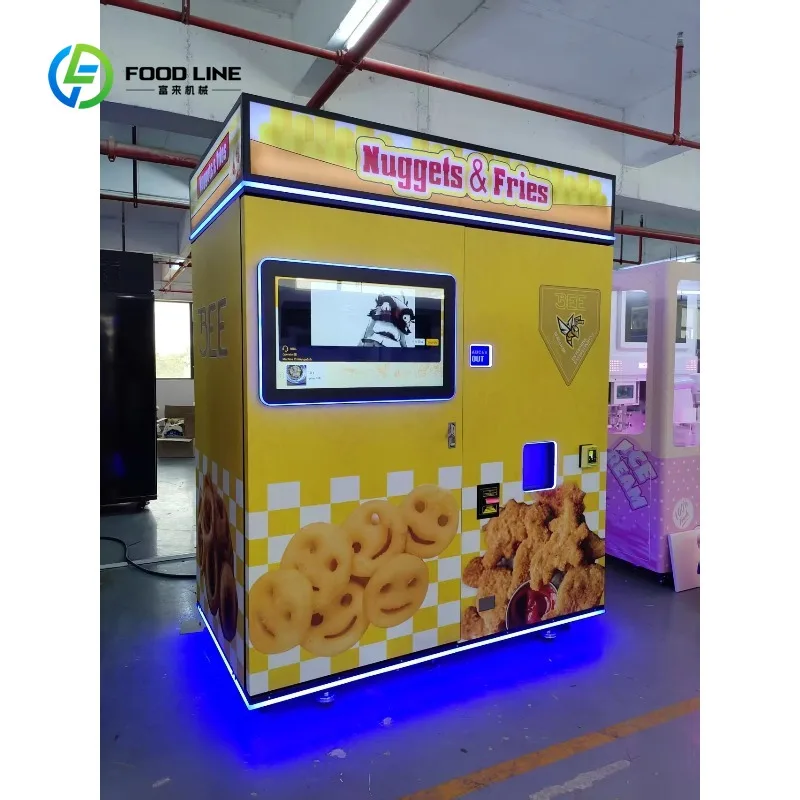 Customized Fully Automatic French Fries Vending Machine 35 Second Potato Chips Dispenser 220v New Condition
