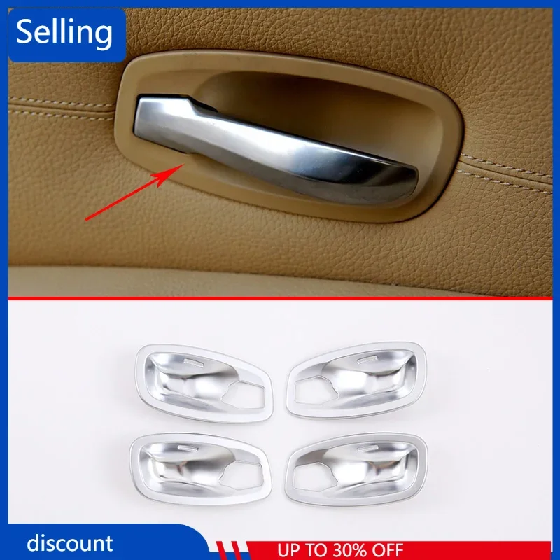 

For 5 Series E60 2006-2009 Car Accessories 4 Pcs ABS Car Interior Door Bowl Cover Trim fast ship