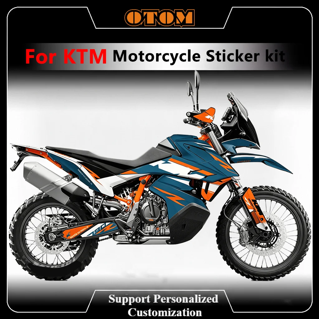 for KTM Adv 790 890 S R 2023-2026 Customize Motorcycle Graphics Full Decals Kit Glossy Background Sticker Kit