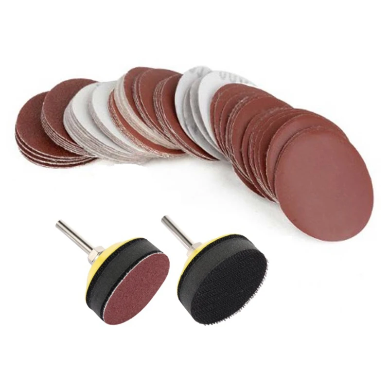 New-200Pcs 2Inch Sandpaper Sanding Discs With 1/4 Inch Shank Backing Pad Soft Foam Buffering Pads 80 To 3000 Grit