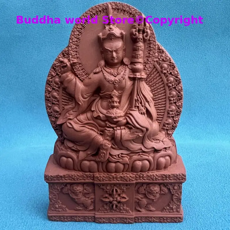 Blessing buddha statue Tibet handmade clay Padmasambhava sat-chaya Holy tsha-tsha Buddhist temple altar lama monk worship