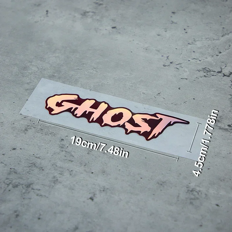 Ghost Drip Text Vinyl Sticker Waterproof Decal for Car Exterior Window Body Decoration Auto Accessories