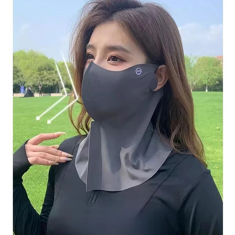 Sunscreen Mask Female Neck Protector One-Piece Breathable Holes Cycling Mask 3D Anti-Ultraviolet Non-Marking Mask