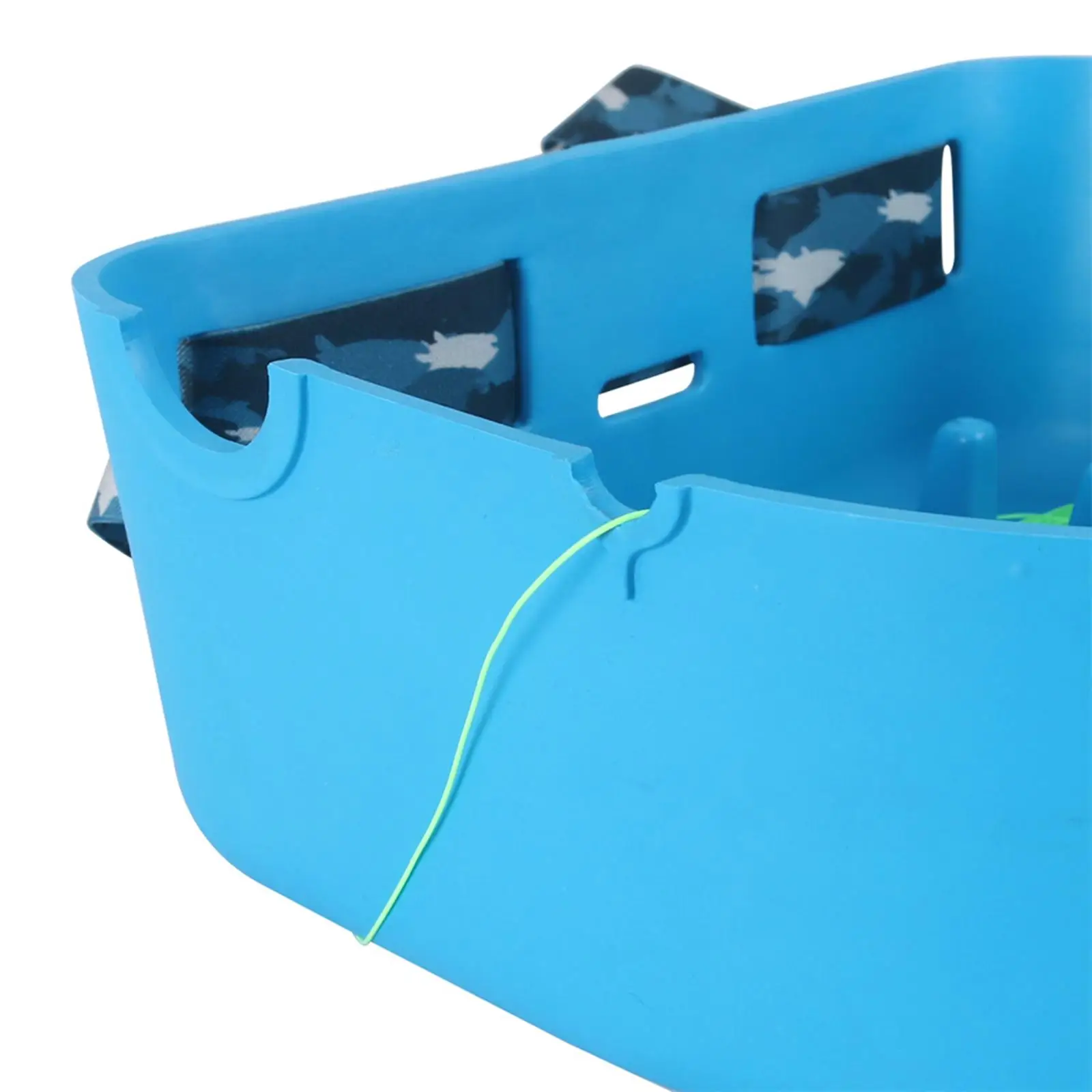 PP Stripping Basket Fly Fishing Waste Basket Tying Line Tray Bag Floating with Wide Belt and 11 Cones for River Fishing Trip