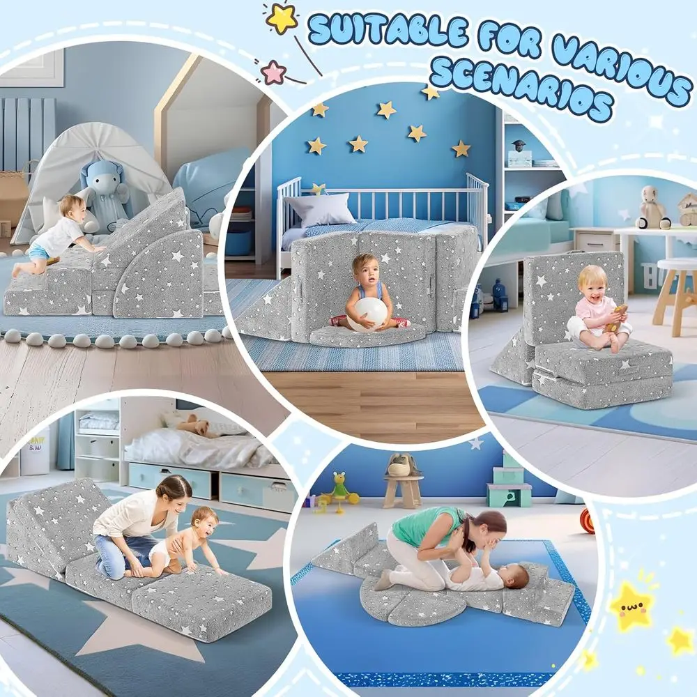 Soft Foam Climbing Blocks for Toddlers 1-3 Years, Safe Indoor Play, Ideal for Crawling and Exploration, Baby Gym/Playground Set