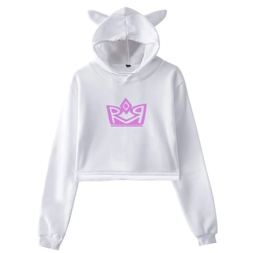 Ranboo-Jersey Dream Team SMP Double R Merch con orejas de gato, Sudadera con capucha de manga larga, Top corto para mujer, ropa para mujer