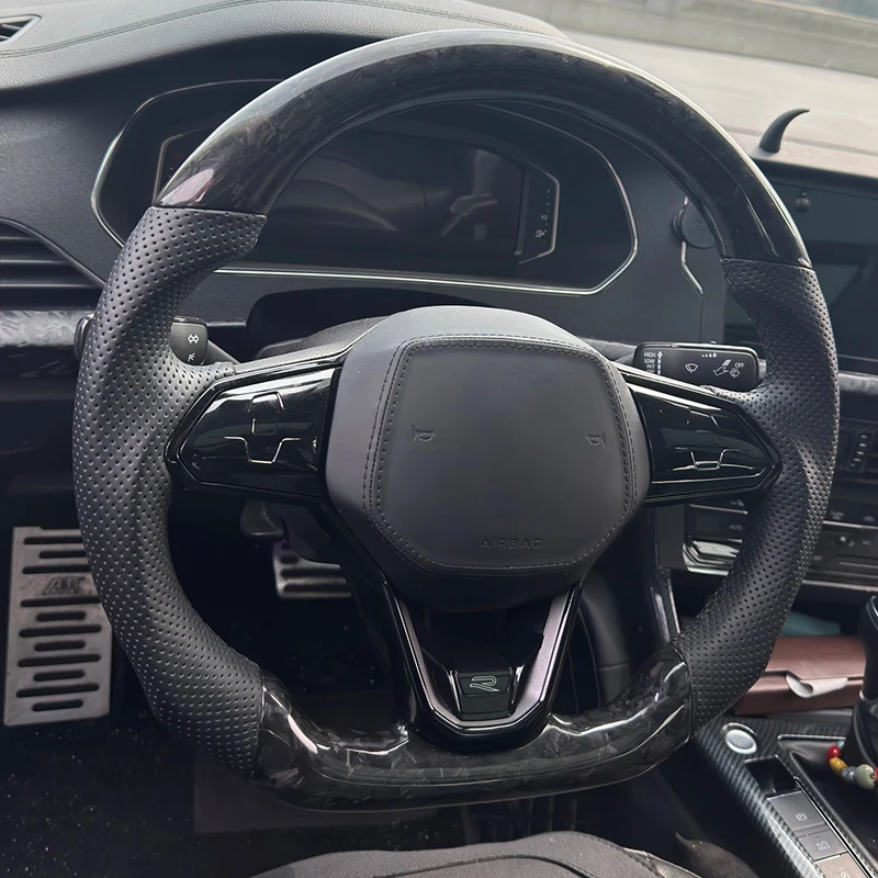 

LS AUTO Specially Real Carbon Designed for Volkswagen MK8 GTI VW Golf GTI Tiguan 2022 Year Car Accessories Carbon Steering Wheel