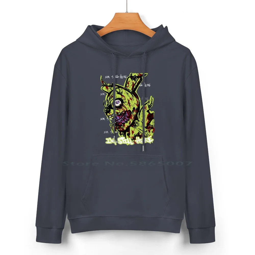 Fnaf-Springtrapped Cotton Hoodie Sweater 24 Colors Five Nights Fazbear Springtrapped Purple Guy Still Here Fnaf3 Fnaf4 Gaming