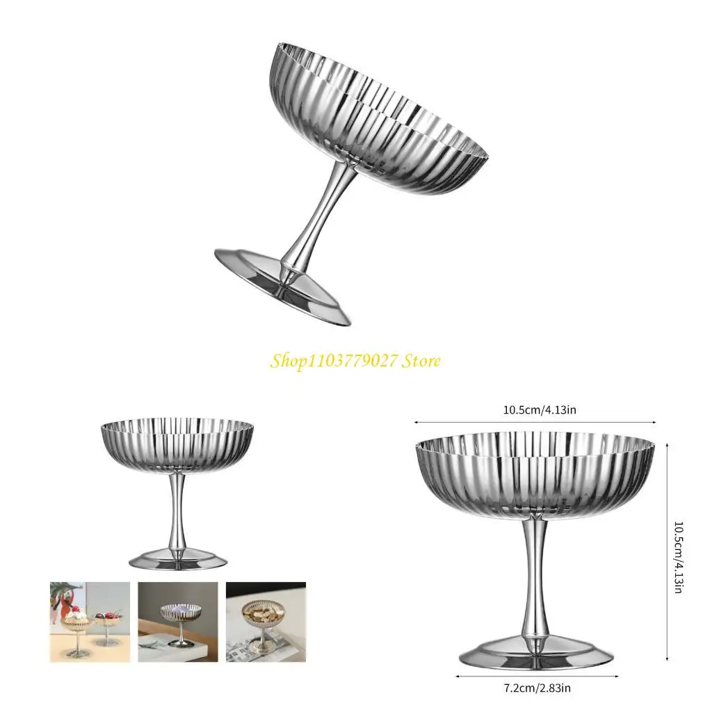 

C4DF Commercial Grade 304 Stainless Steel Dessert Bowl Metal Serving Cup for Catering