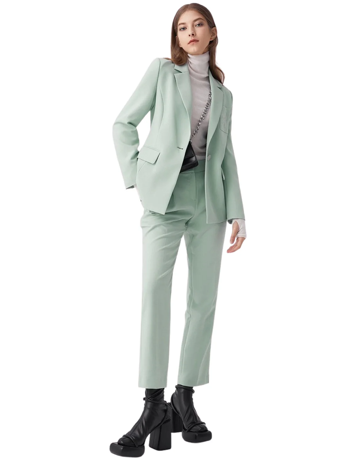 

Women's Notch Lapel Two-Piece Suit,One Button Tuxedos Wedding Prom Party Banquet