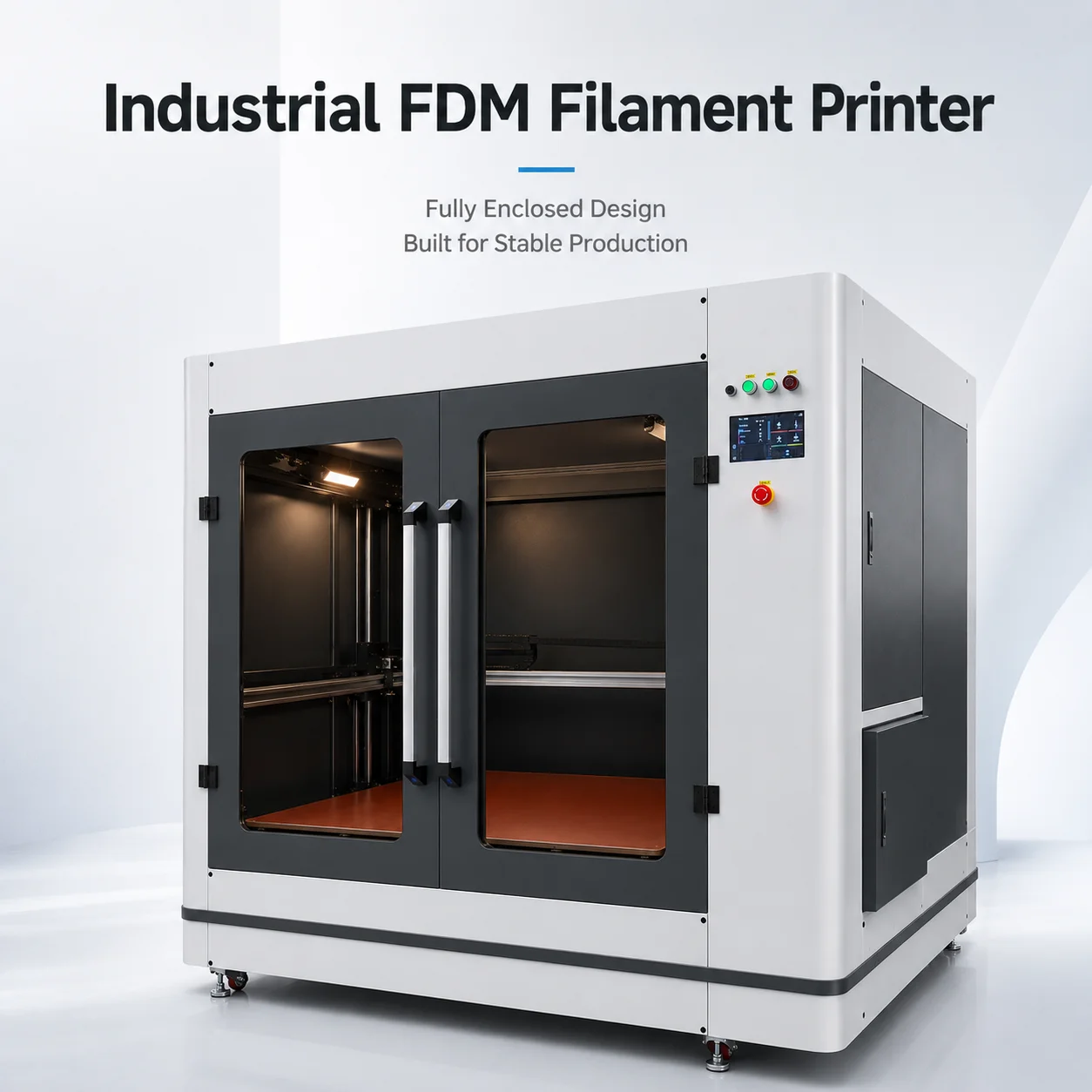 Industrial FDM Filament 3D Printer Large Format 1000mm Build Volume Single Nozzle 300C Automatic New 1 Year Warranty USB