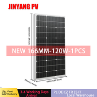 Rigid Monocrystalline Solar Panel 100w 120w 12V Battery Charger, PV, Monocrystalline, Solid Glass Temper Panel, 166MM * 166mm