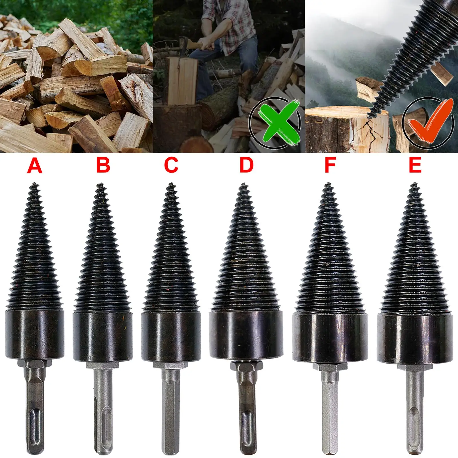 

Firewood Drill Bit Breaking Chopper Bits Reamer Woodworking Tools