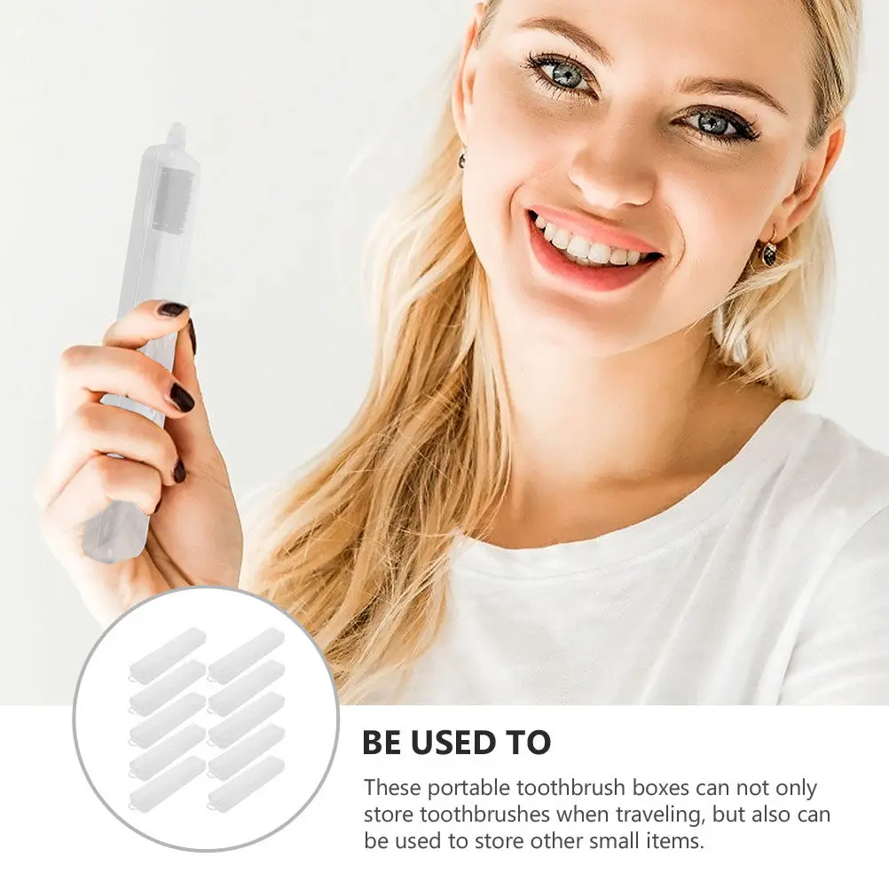 Portable Travel Toothbrush Case PP Material Bpa-Free Compact Lightweight for Toothbrush Cutlery Storage Organizer Universal