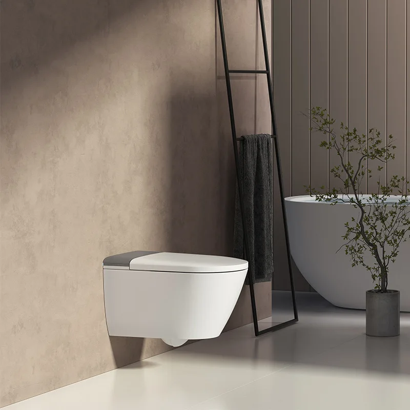 Wall-mounted smart toilet bathroom female cleaning foot feeling automatic flushing ceramic integrated smart toilet