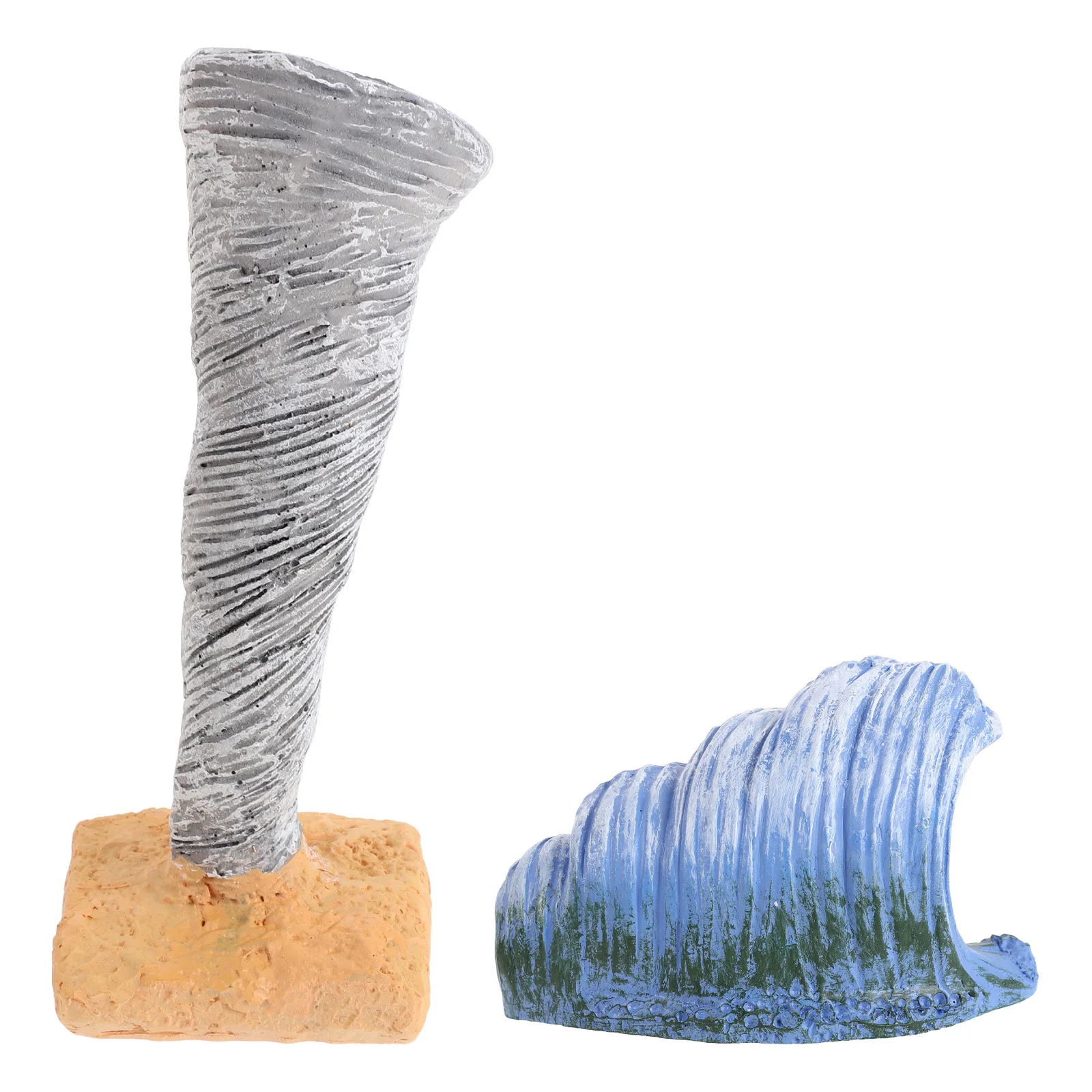 

1 Set Resin Tornado Ocean Wave For Sand Table Mini Natural Disaster Educational Classroom Home Micro Landscaping