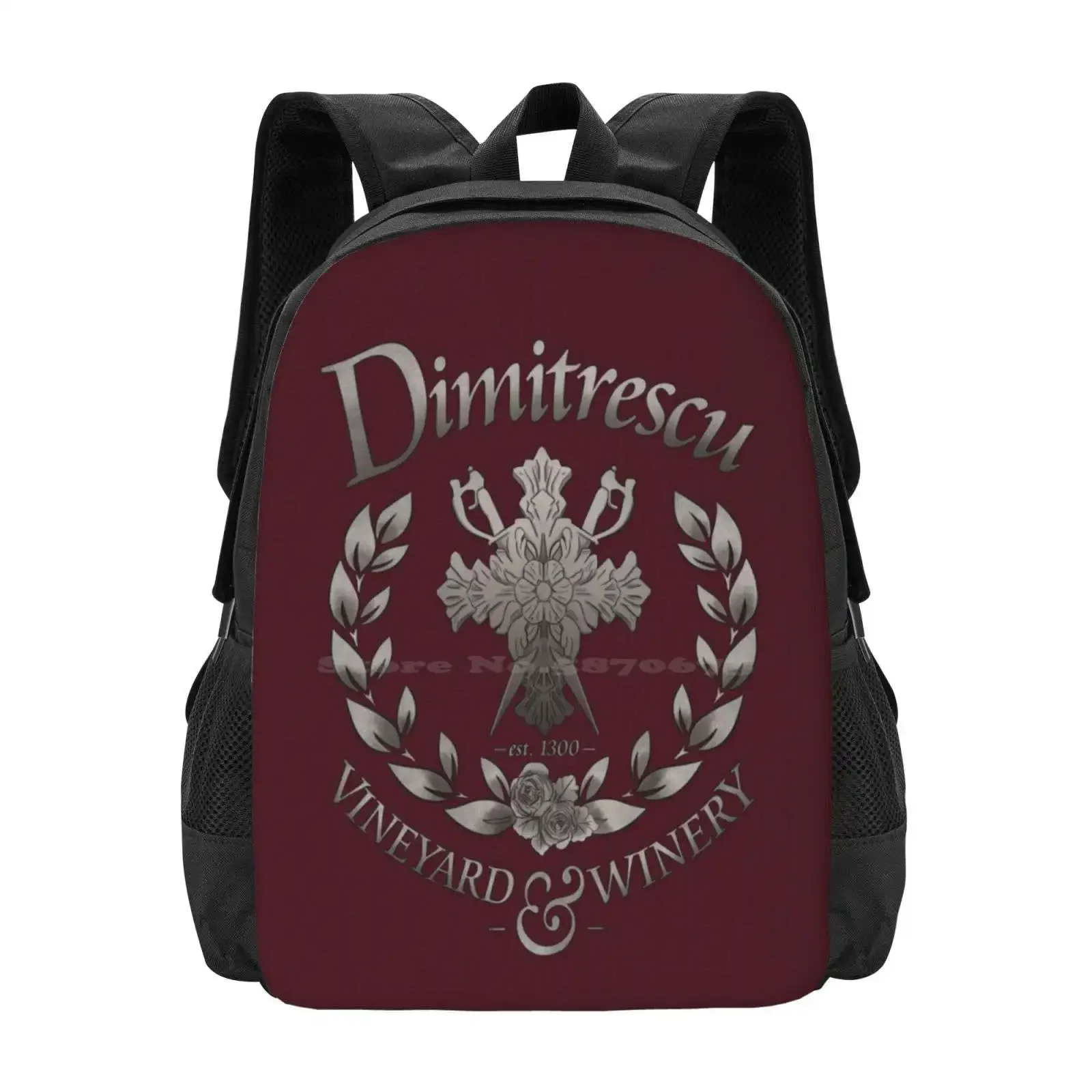 Dimitrescu Wine Logo Hot Sale Schoolbag Backpack Fashion Bags Village Re8 Lady Dimitrescu Vineyard Logo Winery 8 Alcina