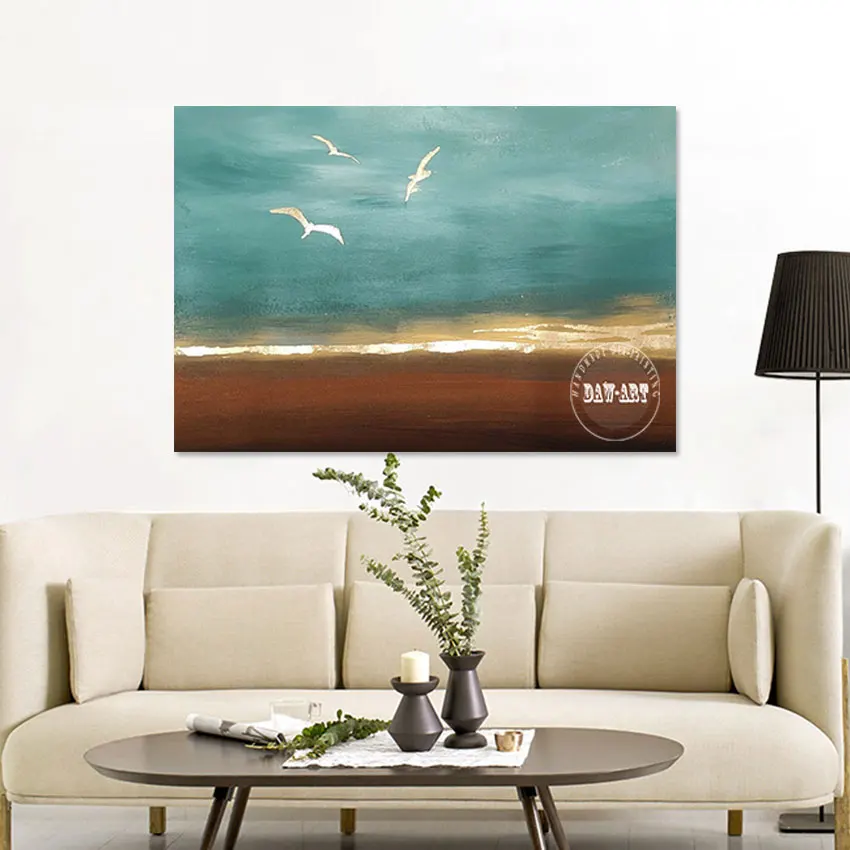 

Flying Birds Simple Art Design Oil Painting Artwork Canvas Scenery Picture Abstract Living Room Decor Wall Hanging No Framed