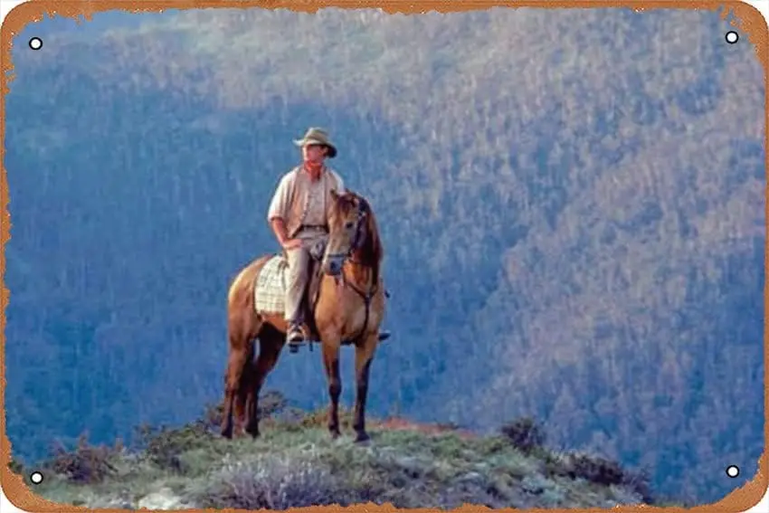 The Man From Snowy River Movie Poster Retro Metal Sign, 8x12inch Poster Home Bar Restaurant Garage Cafe Art Metal Sign Room sign