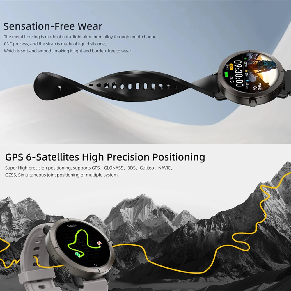 

Смарт-часы AMOLED HD с экраном, Bluetooth-вызовами, GPS, для спорта и фитнеса, с отслеживанием сна, компасом, водонепроницаемость 5ATM, для мужчин и женщин