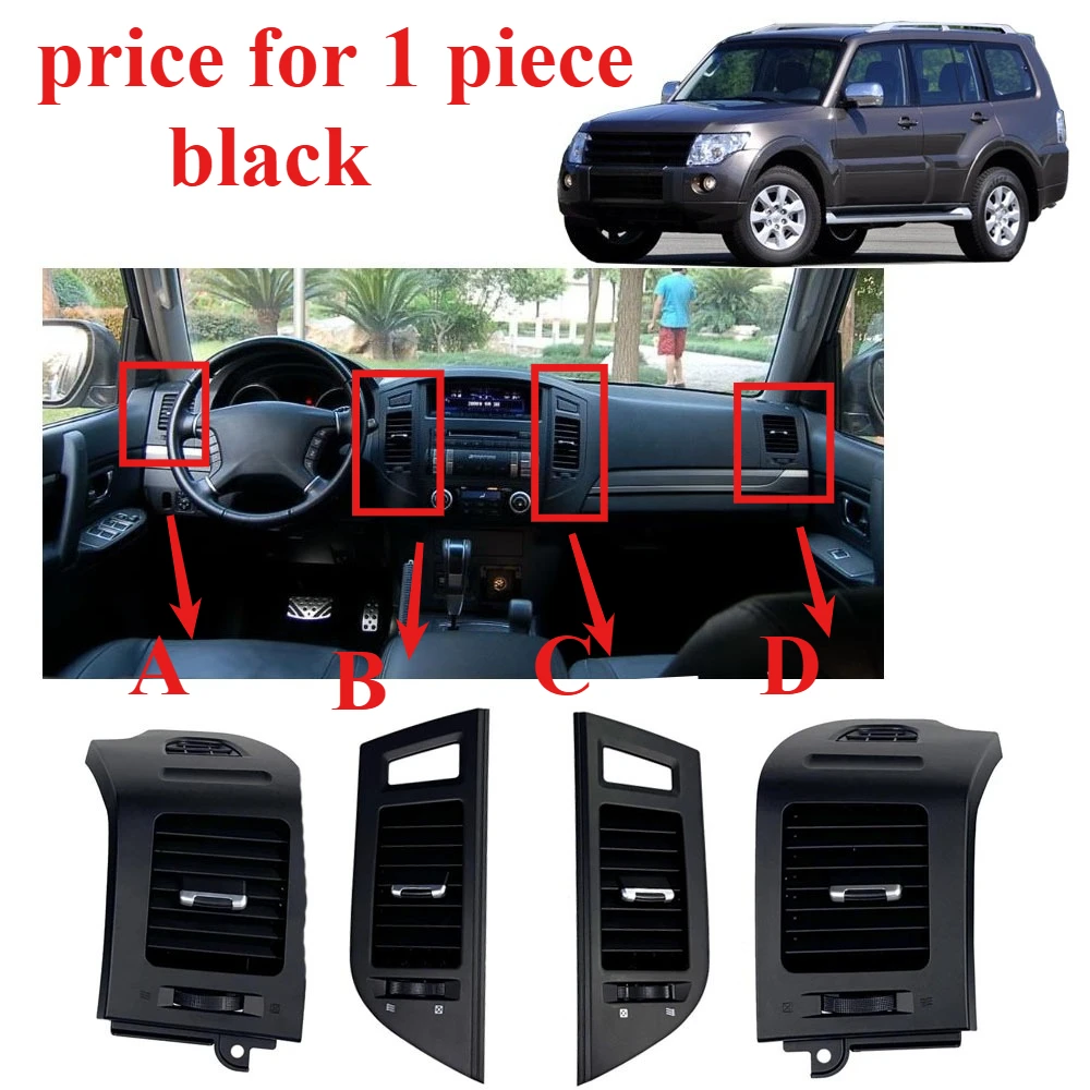 

1 Piece Black AC Frame for Montero V93 Dashboard Air Conditioner Vent Outlet for Pajero V97 Fan Blade Leaf for Shogun V95