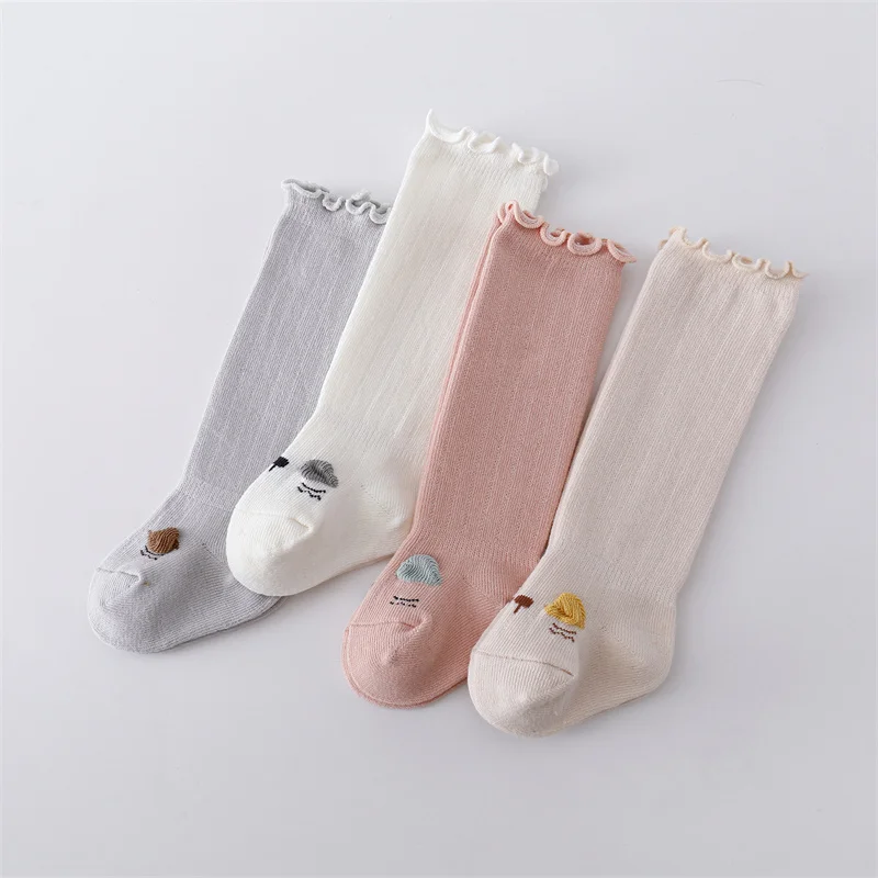 Lawadka Newborn Baby Girl Boy Socks Cotton Toddler Socks For Girls Boys Casual Knee High Infant\'s Long Sock Spring Age For 0-36M