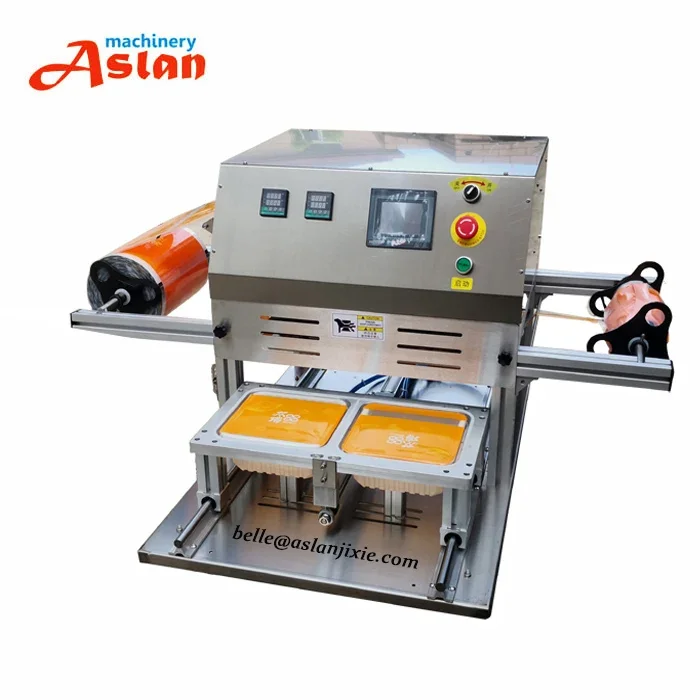 Pre-made Food Trays Sealing Machine Nitrogen-Filled Film Sealing Machine Butter Cheese Box Sealer Machine