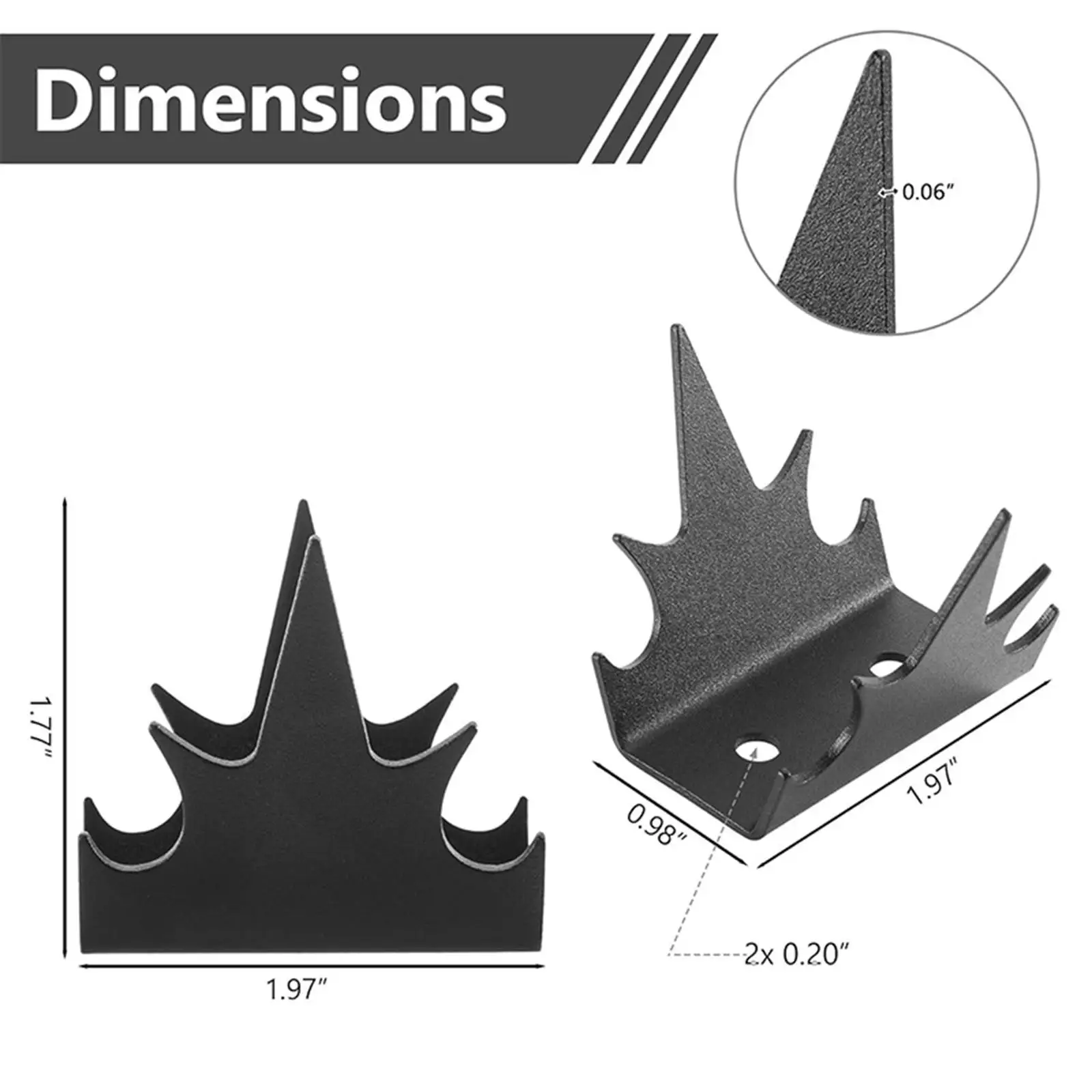Fence Spikes Steel Security Strips Anti Climb Solution Hardware Mount Burglary Deterrent for Outdoor Home Protection