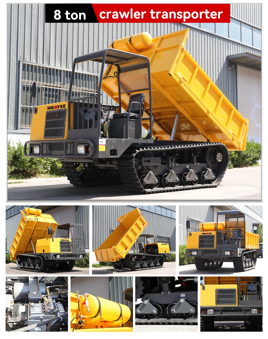 Kostenlose Lieferung. 4-Tonnen-Berg-Raupen-Kleinwagen, Transporter, Mini-Muldenkipper, 3-Tonnen-automatischer Muldenkipper, kann individuell angepasst werden – Detail 14