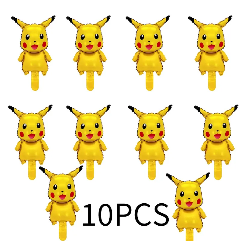Mini globo de Pikachu para niños, decoración de fiesta de feliz cumpleaños, Pokemon Charmander, figura de Anime, globos, juguete para Baby Shower