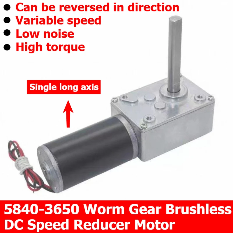 

5840-3650 worm gear direct current gear reduction motor with self-locking function 12V/24V motor electric motor mini version