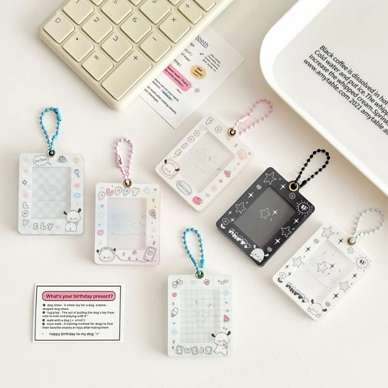 Cute Dog Practical Hot Sell One Inch Magnetic Acrylic ID Card Cover Brick Desktop Protection Card Film Card Cover